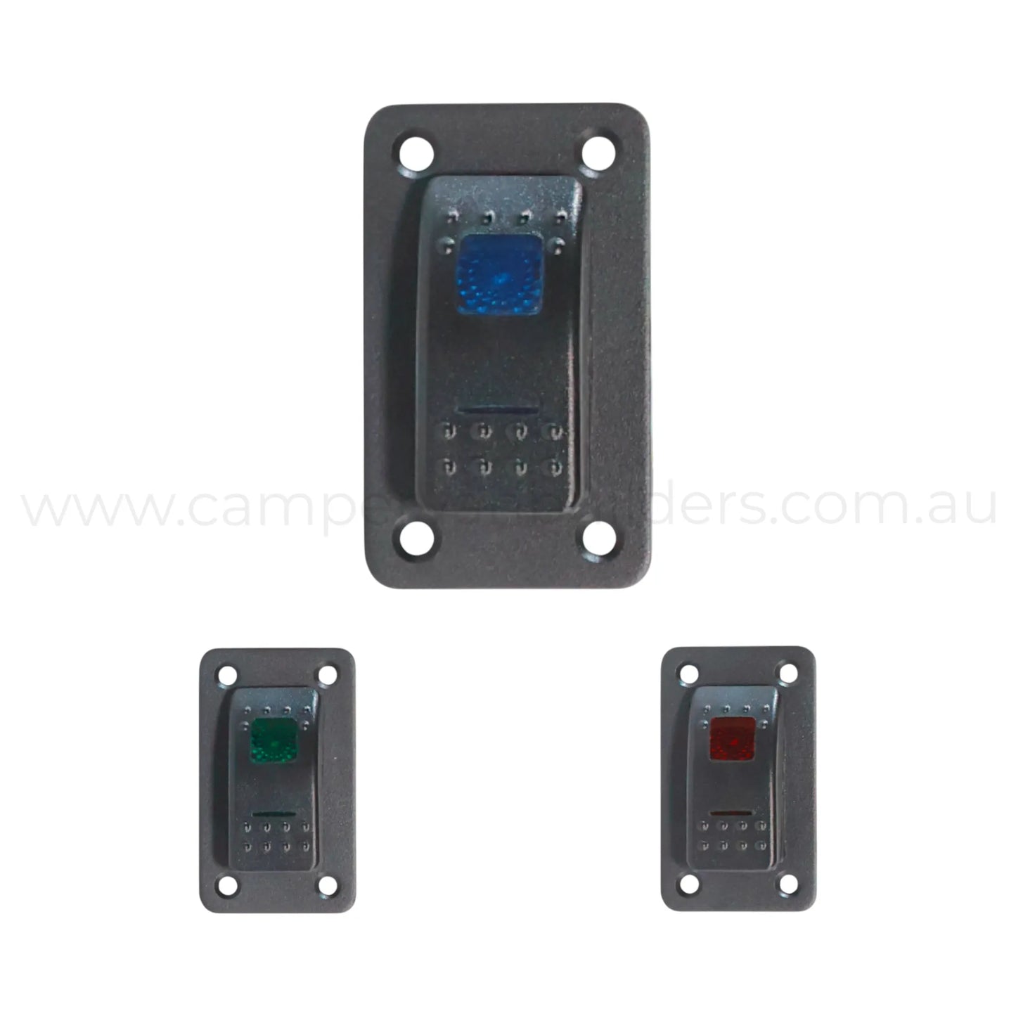 1 way rocker switch panel with dual led illumination for campervan electrical upgrades