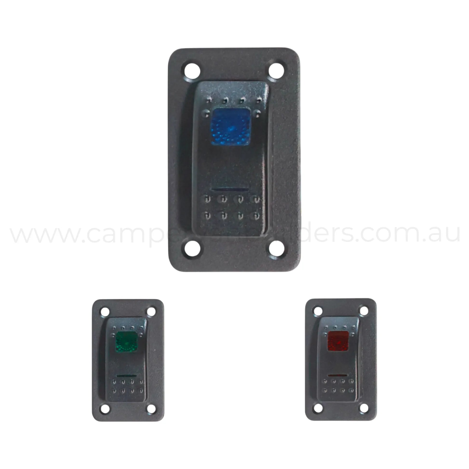 1 way rocker switch panel with dual led illumination for campervan electrical upgrades