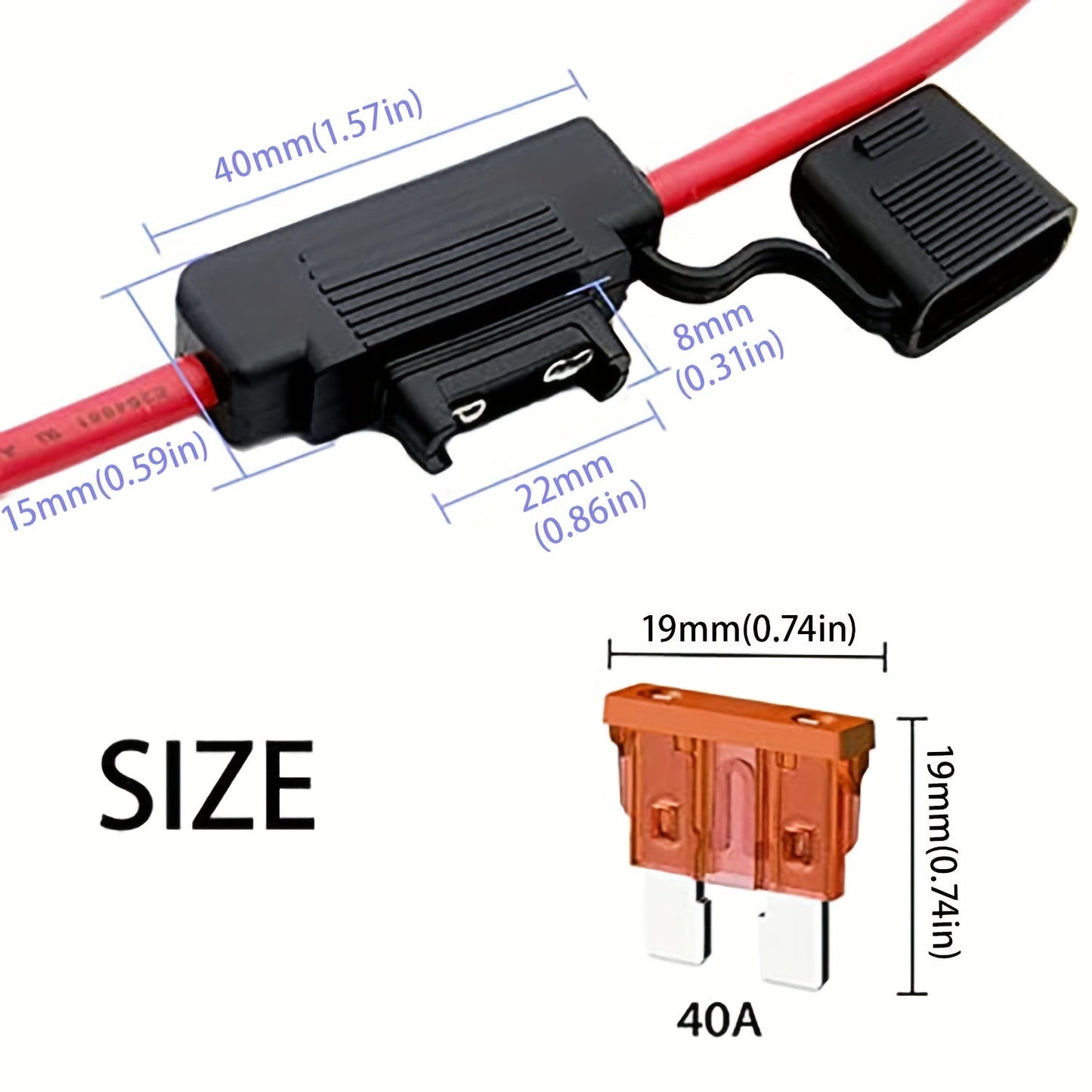 heavy duty inline blade fuse for rv electrical installs