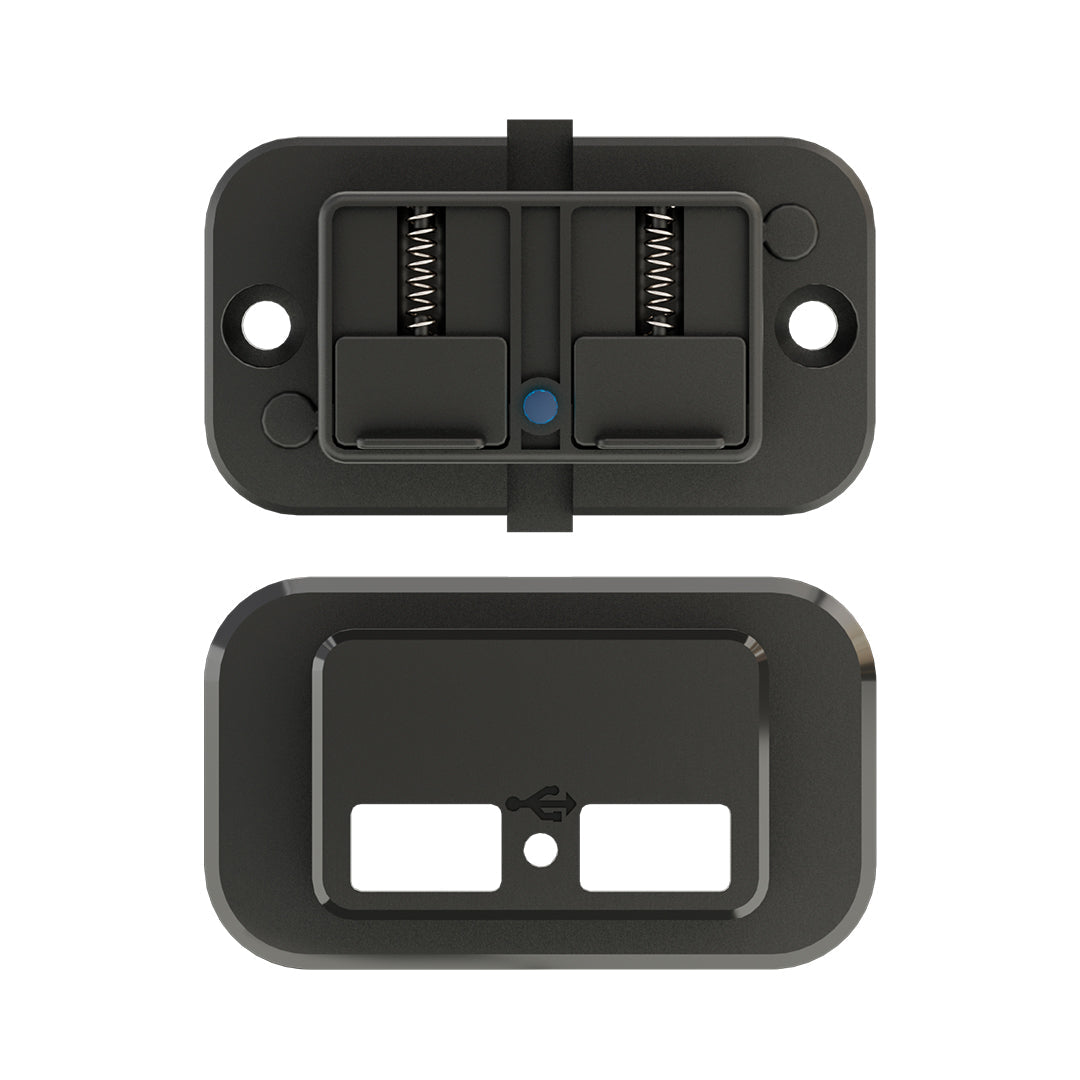 compact dual usb a charger for 12v and 24v systems