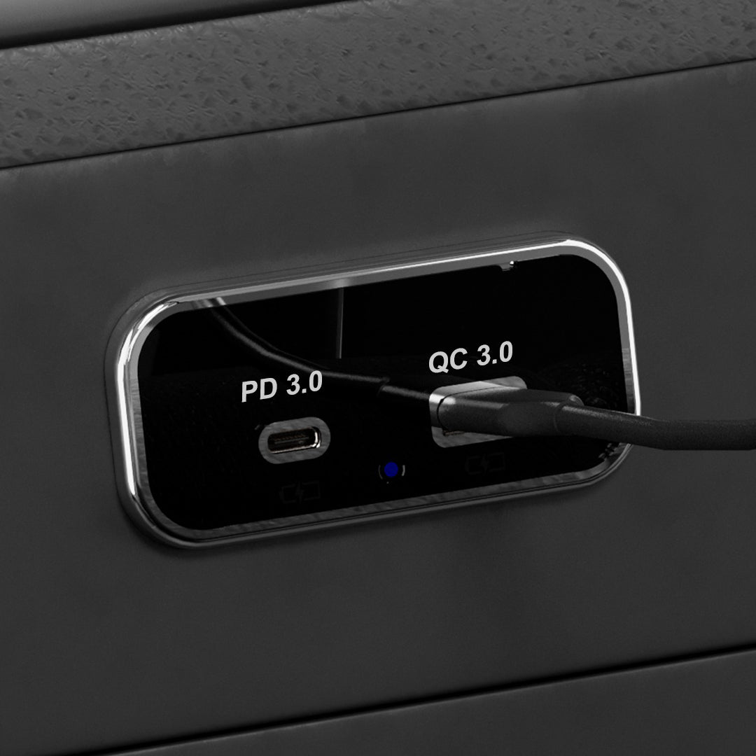 caravan recessed mount usb a and c charging point