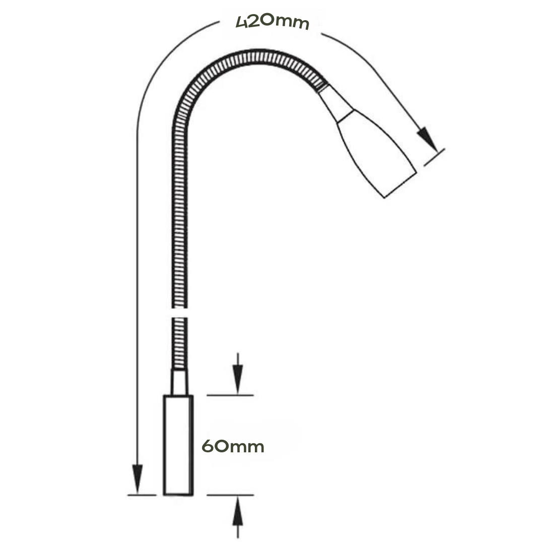 modern LED reading lamp with dimming feature