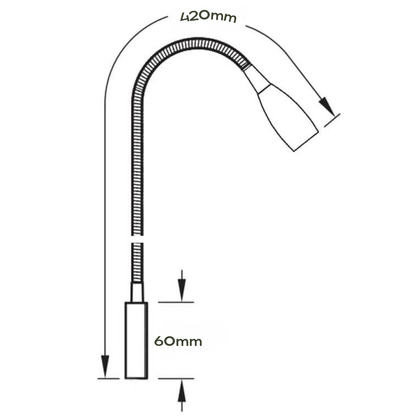 modern LED reading lamp with dimming feature