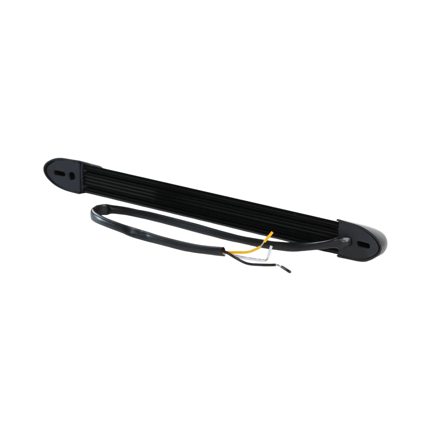 long black 12v outdoor LED light on workspace