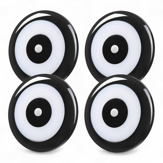 compact black 12v dome lights shown as a set of four