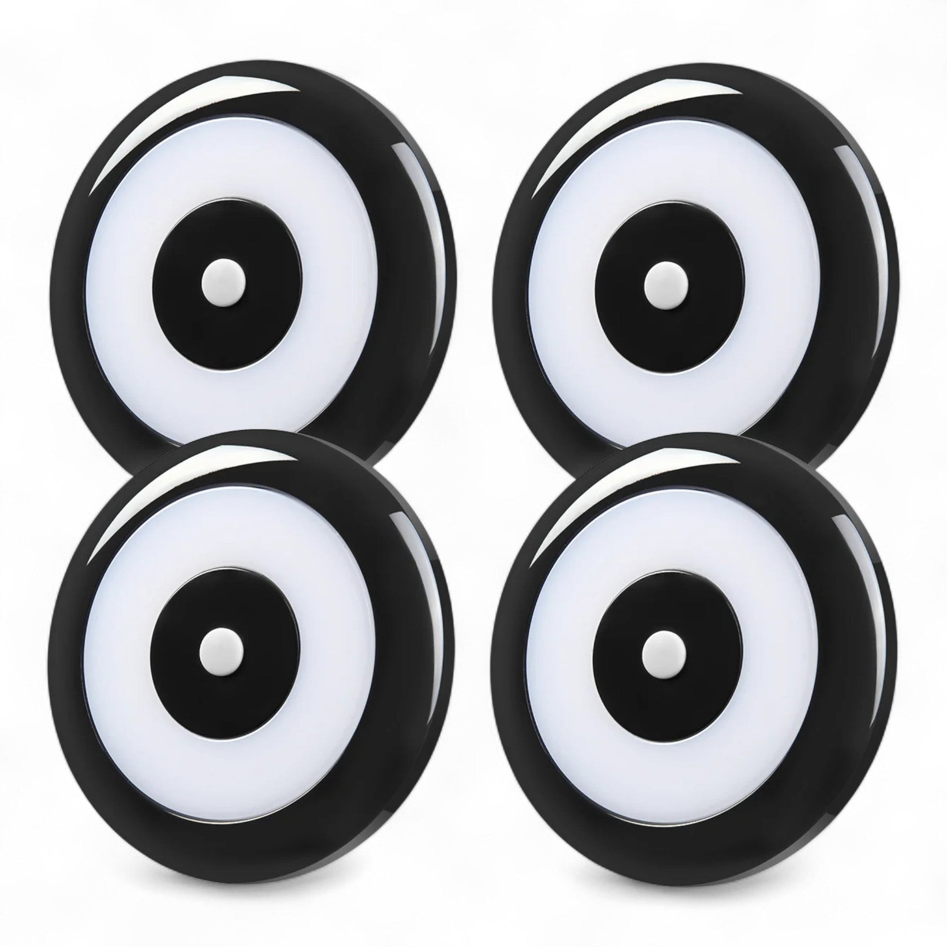 compact black 12v dome lights shown as a set of four