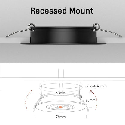 dimmable downlight emitting cool white light