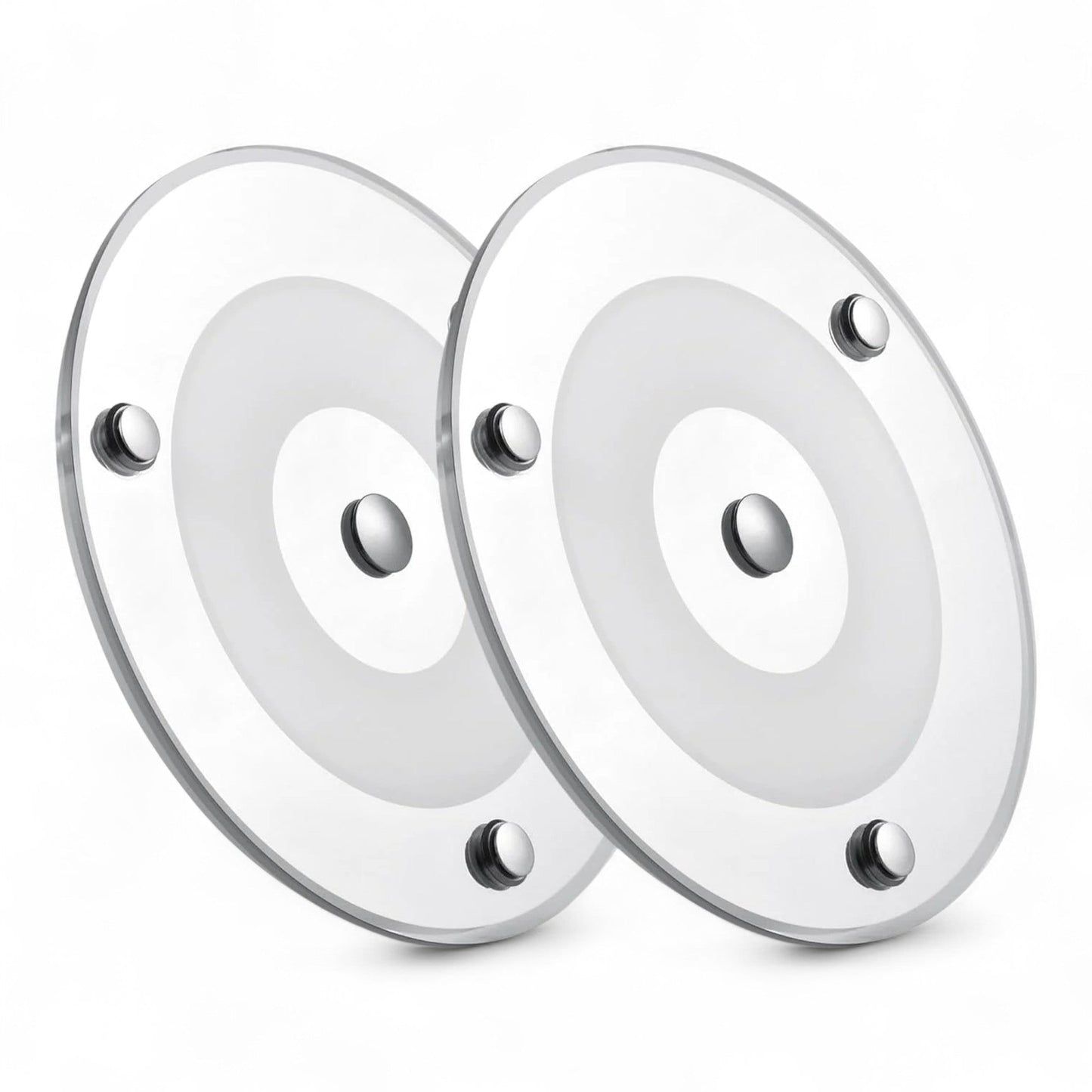 warm white 12v LED dome lights shown as a pair