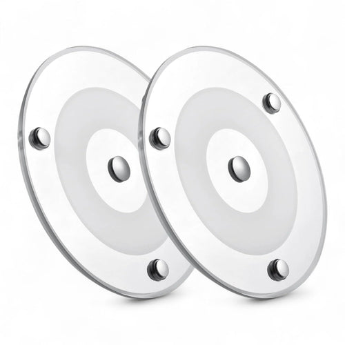 warm white 12v LED dome lights shown as a pair