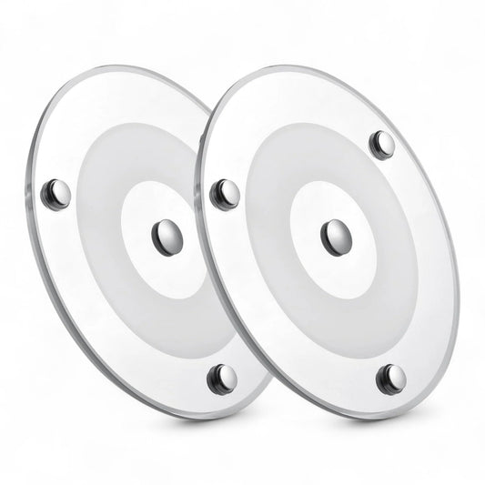 warm white 12v LED dome lights shown as a pair
