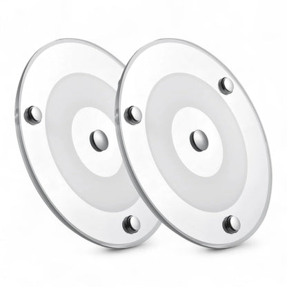 warm white 12v LED dome lights shown as a pair
