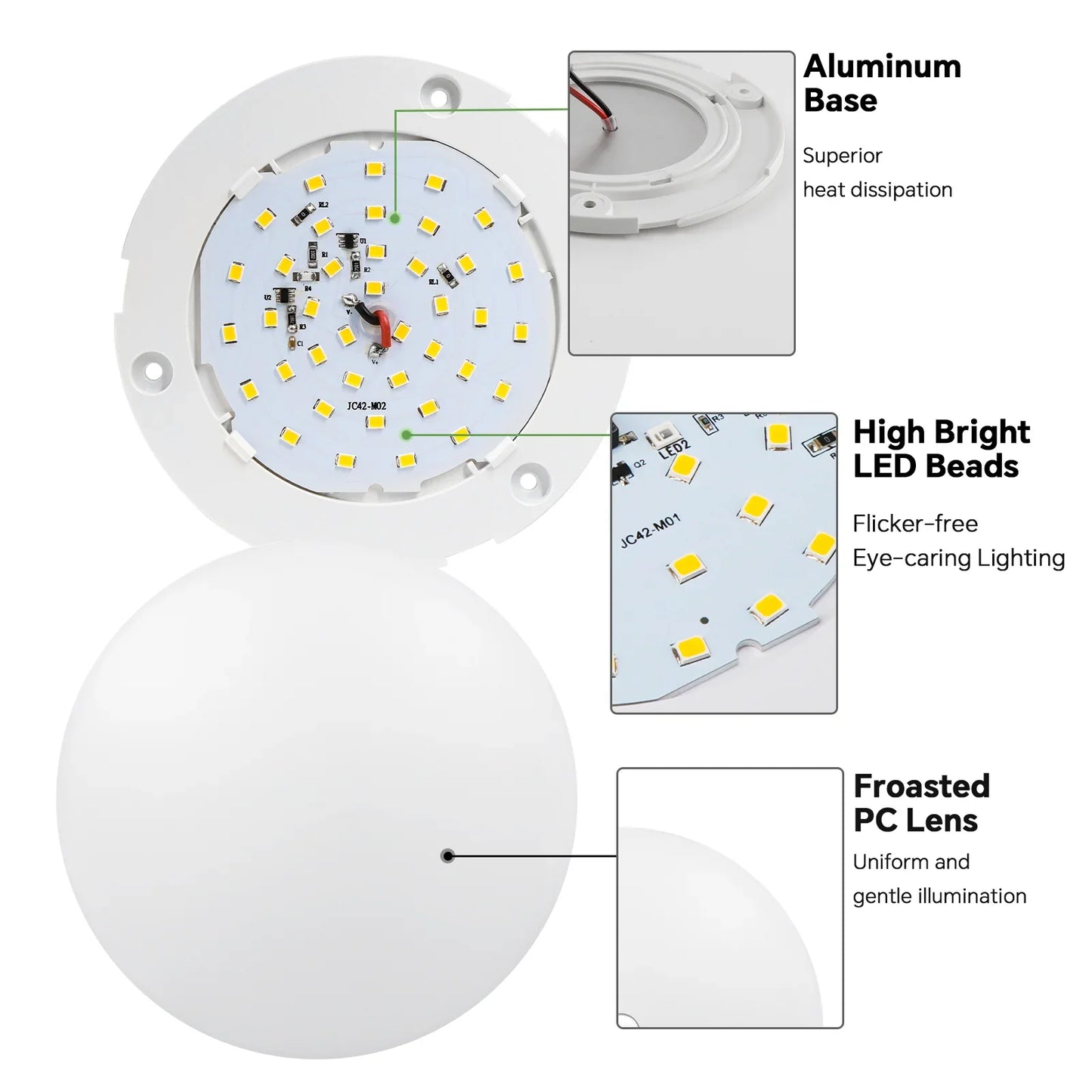 12v ceiling dome light emitting cool white light