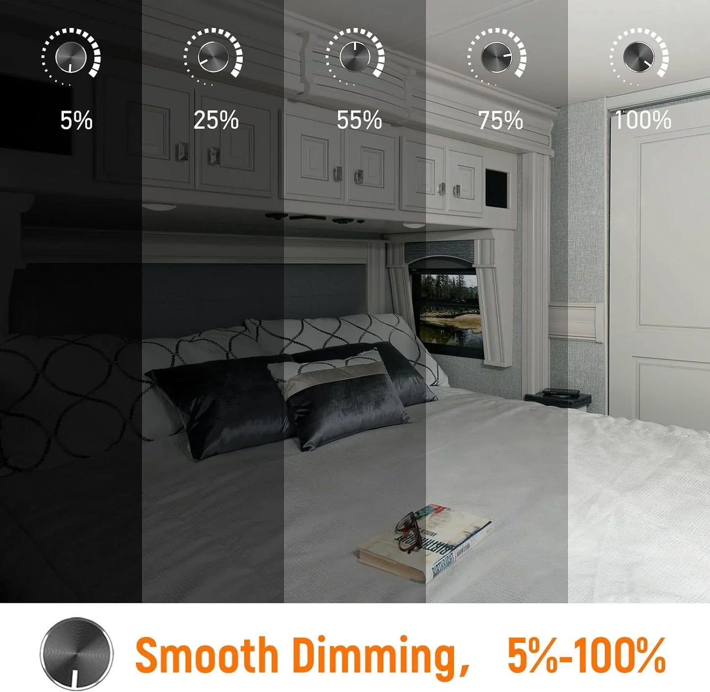 clean product view of pwm dimmer black