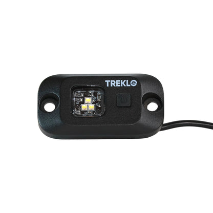 two rock lights glowing with dimmer adjustment