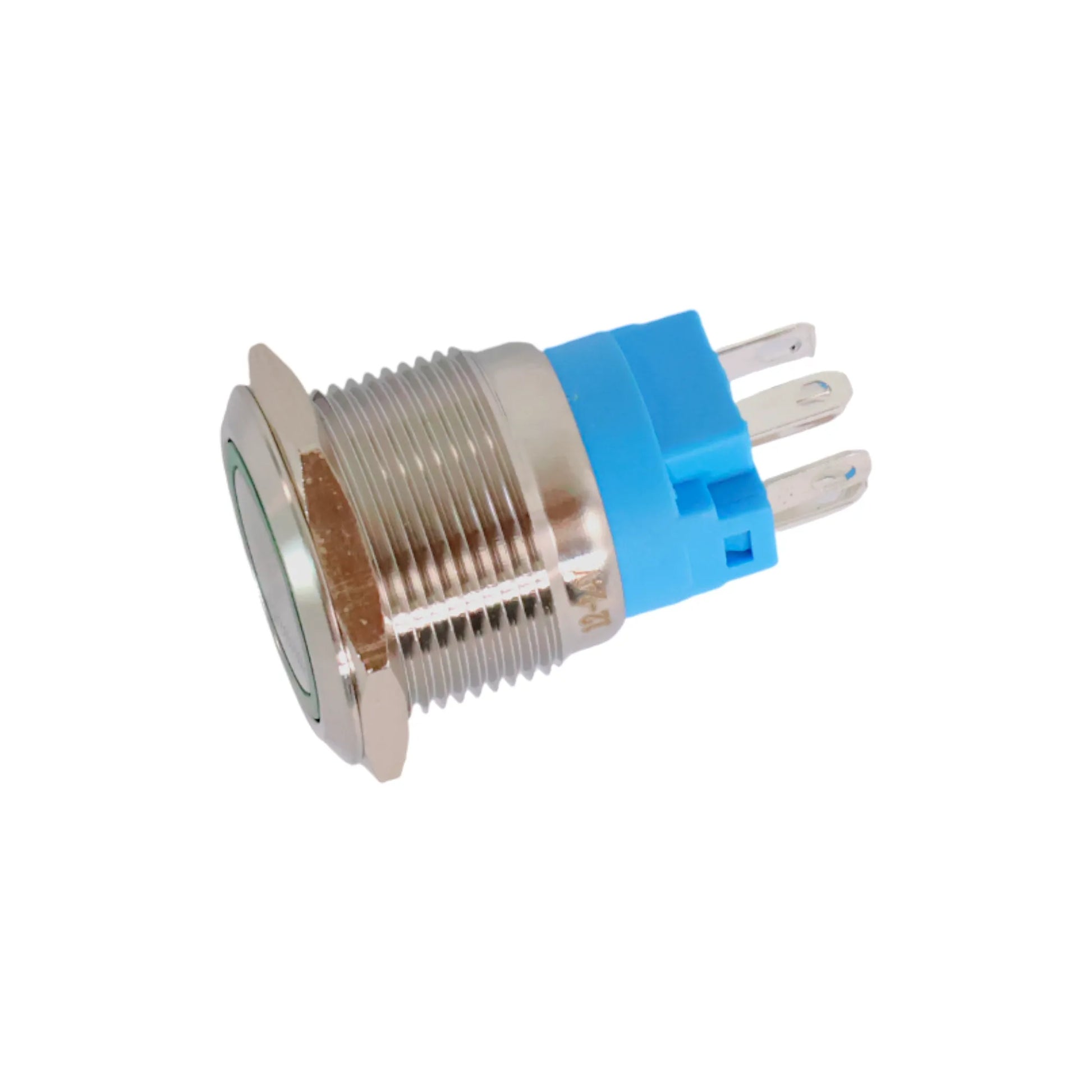 12-24v 19mm led green push button switch for rv dashboards and control panels