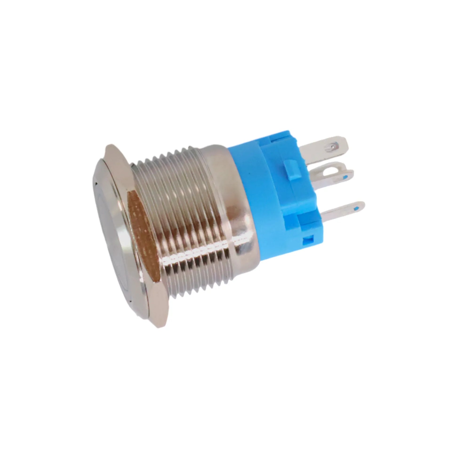 12-24v 19mm led push button switch with white illumination for rv dashboards and control panels