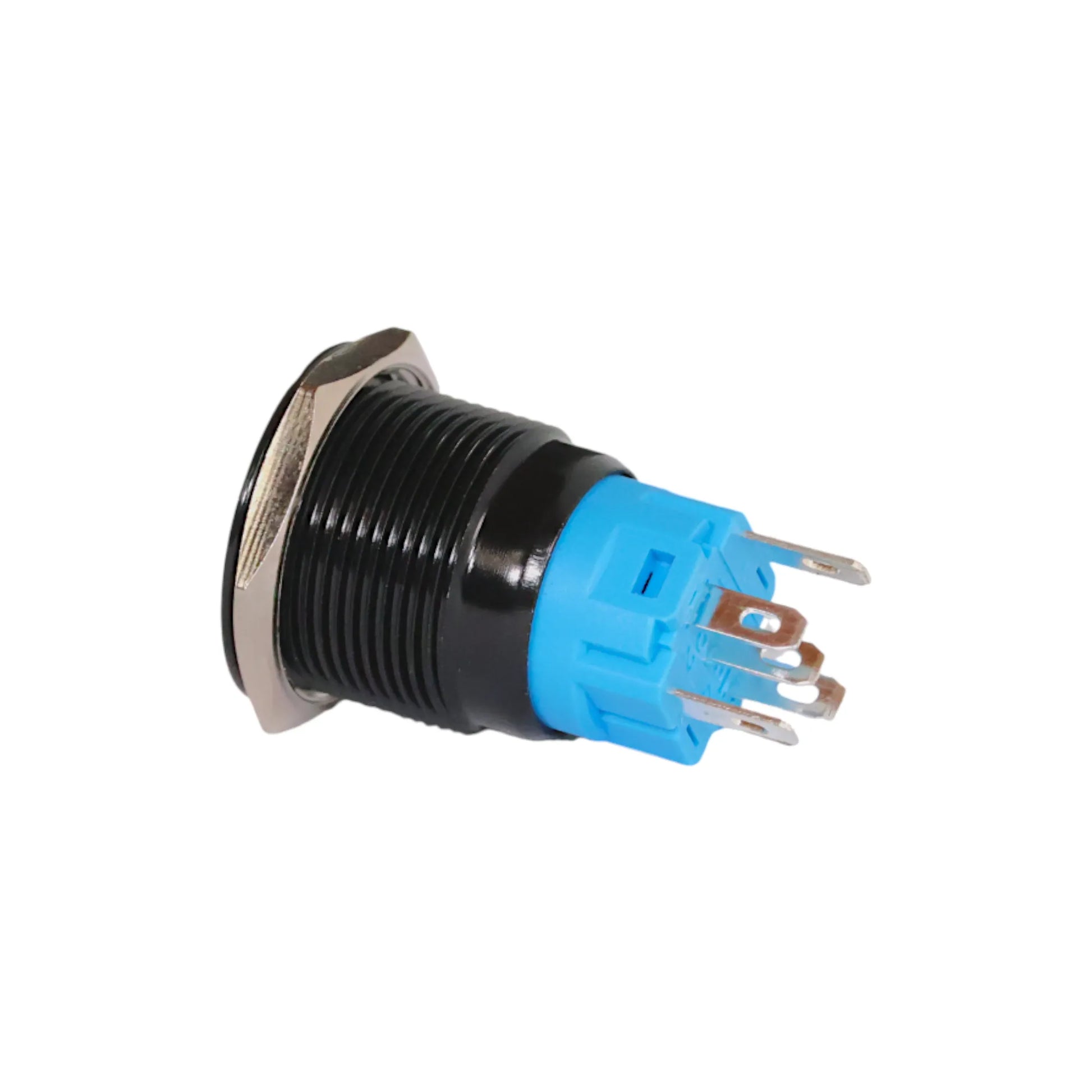 black anodised 19mm push button switch starlink white style ideal for caravan starlink accessory control