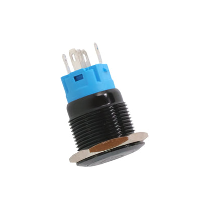 12-24v 19mm water push button switch with white illumination for rv dashboards and control panels