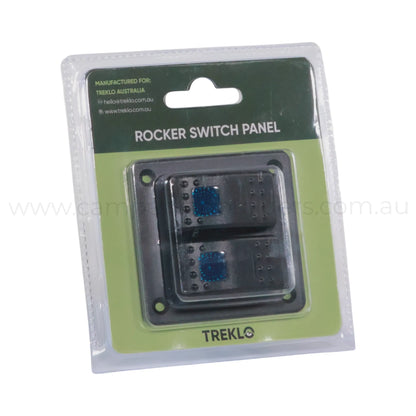 dual led 2 way rocker switch panel suitable for rv dashboards and switch banks