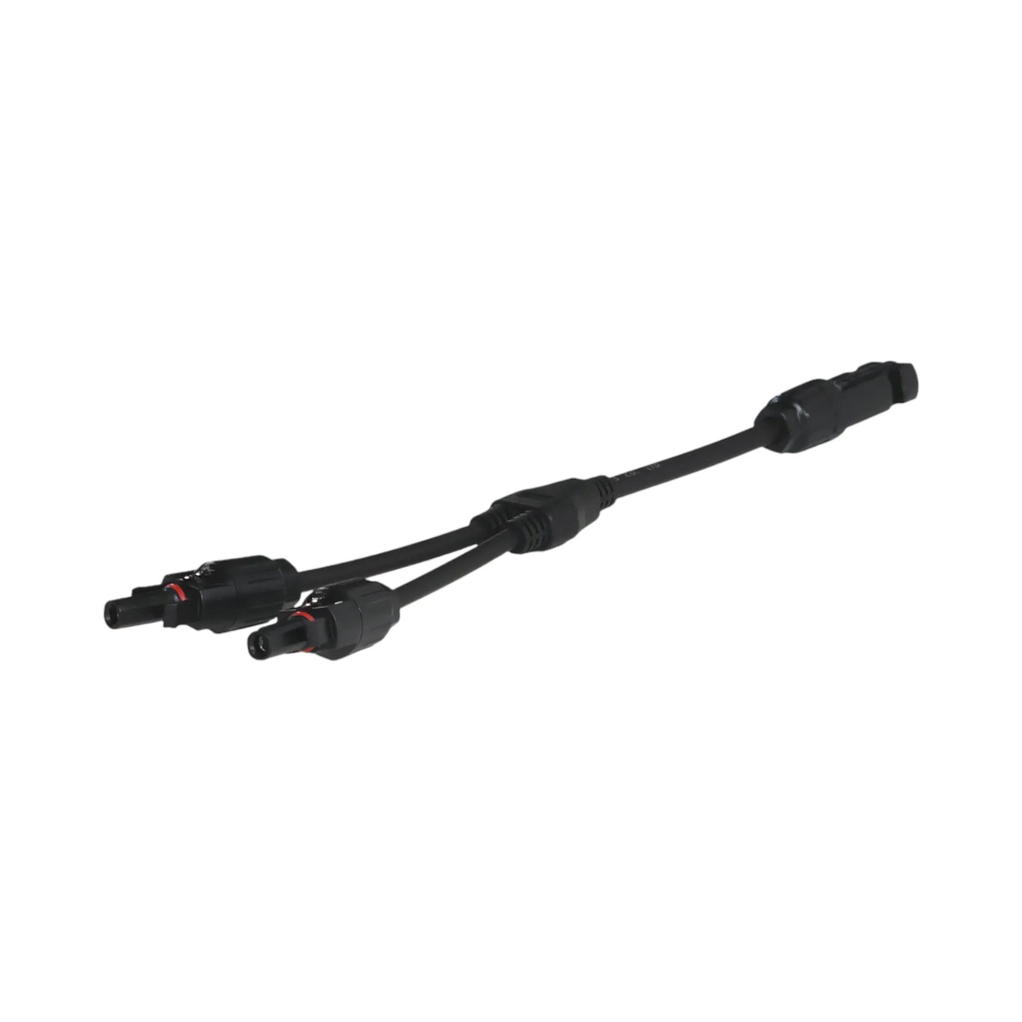 MC4 dual Y connectors shown with wiring