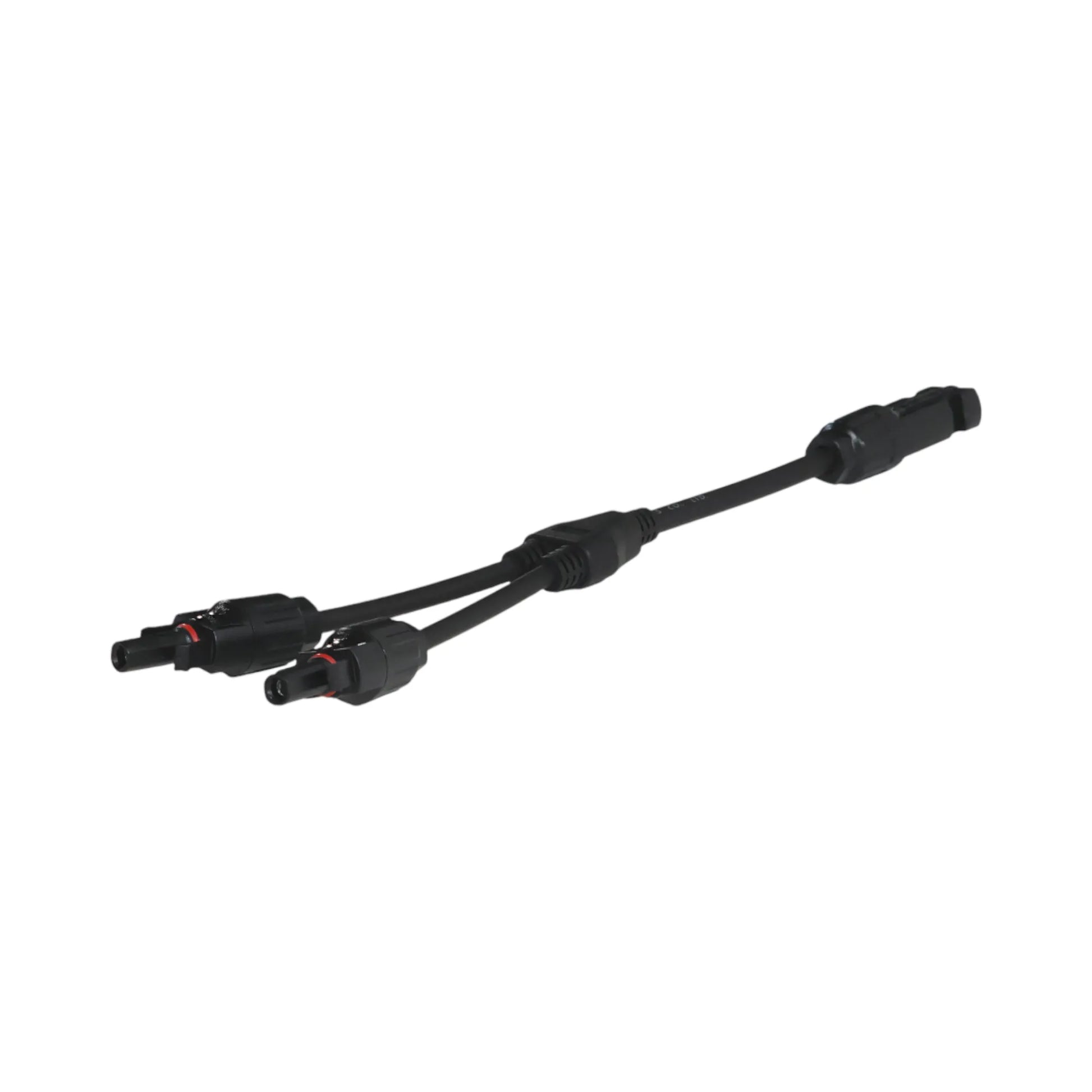 MC4 dual Y connectors shown with wiring