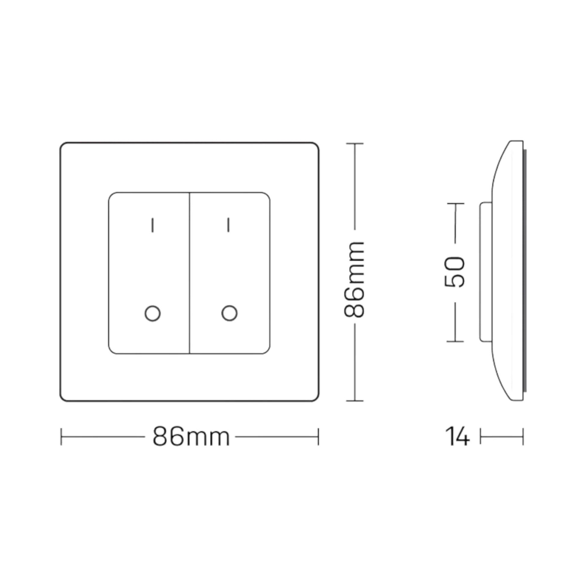PF1-2 2-zone wireless LED controller installed in setup