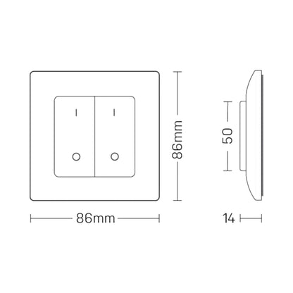 PF1-2 2-zone wireless LED controller installed in setup