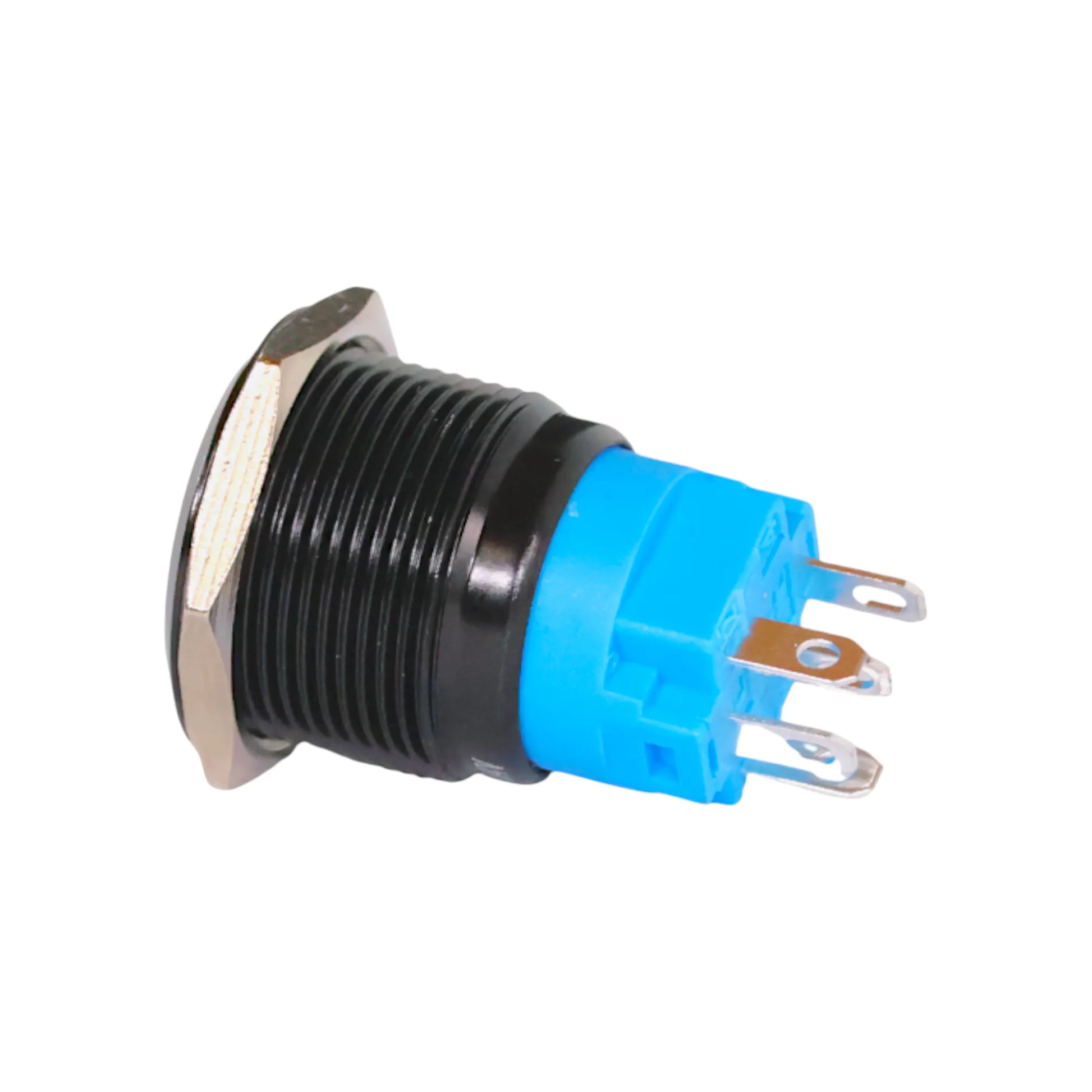 black anodised 22mm push button switch led red style ideal for caravan electrical switch panels