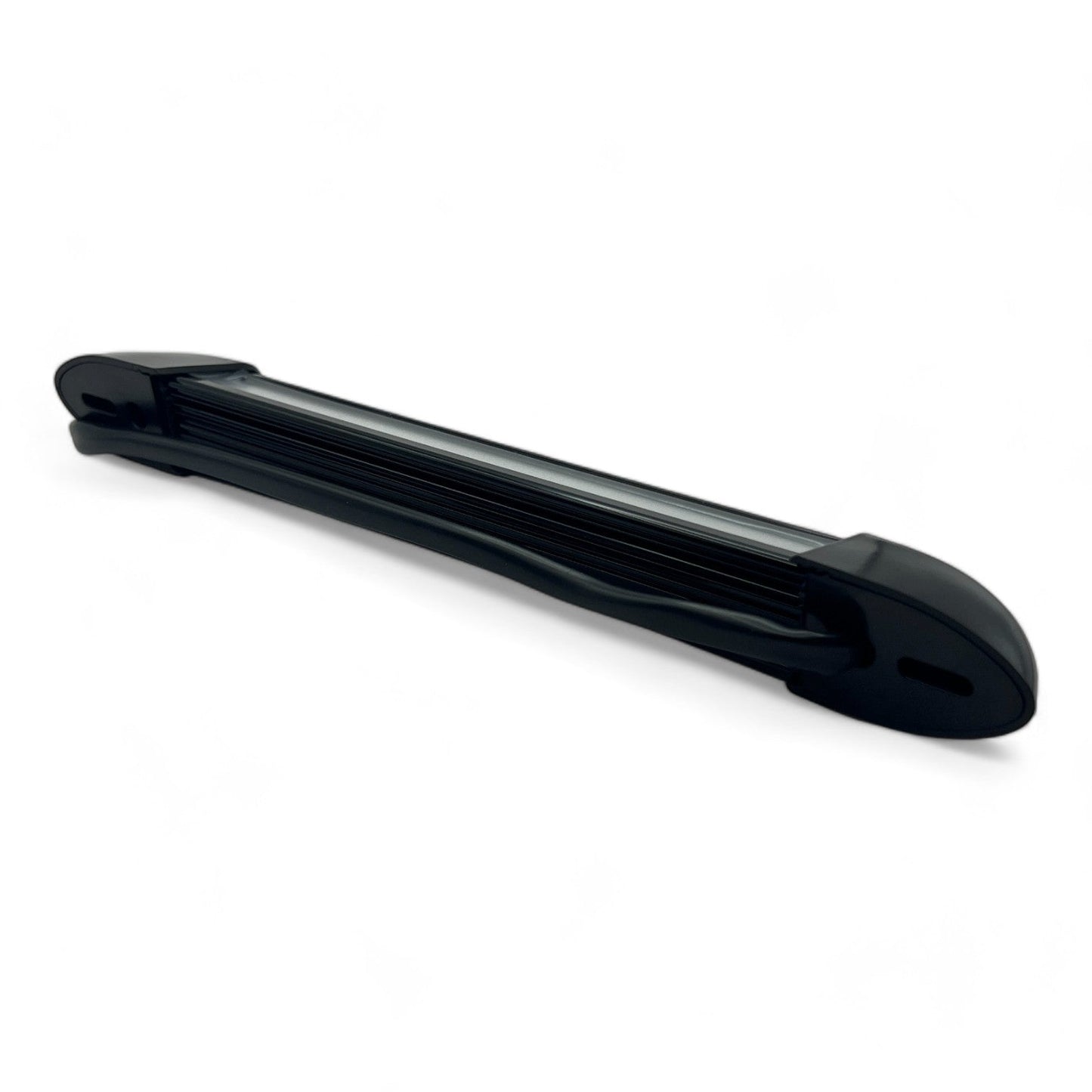 black 12v exterior light showing LED details