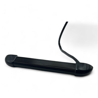 close-up of slim black 12v exterior LED fixture