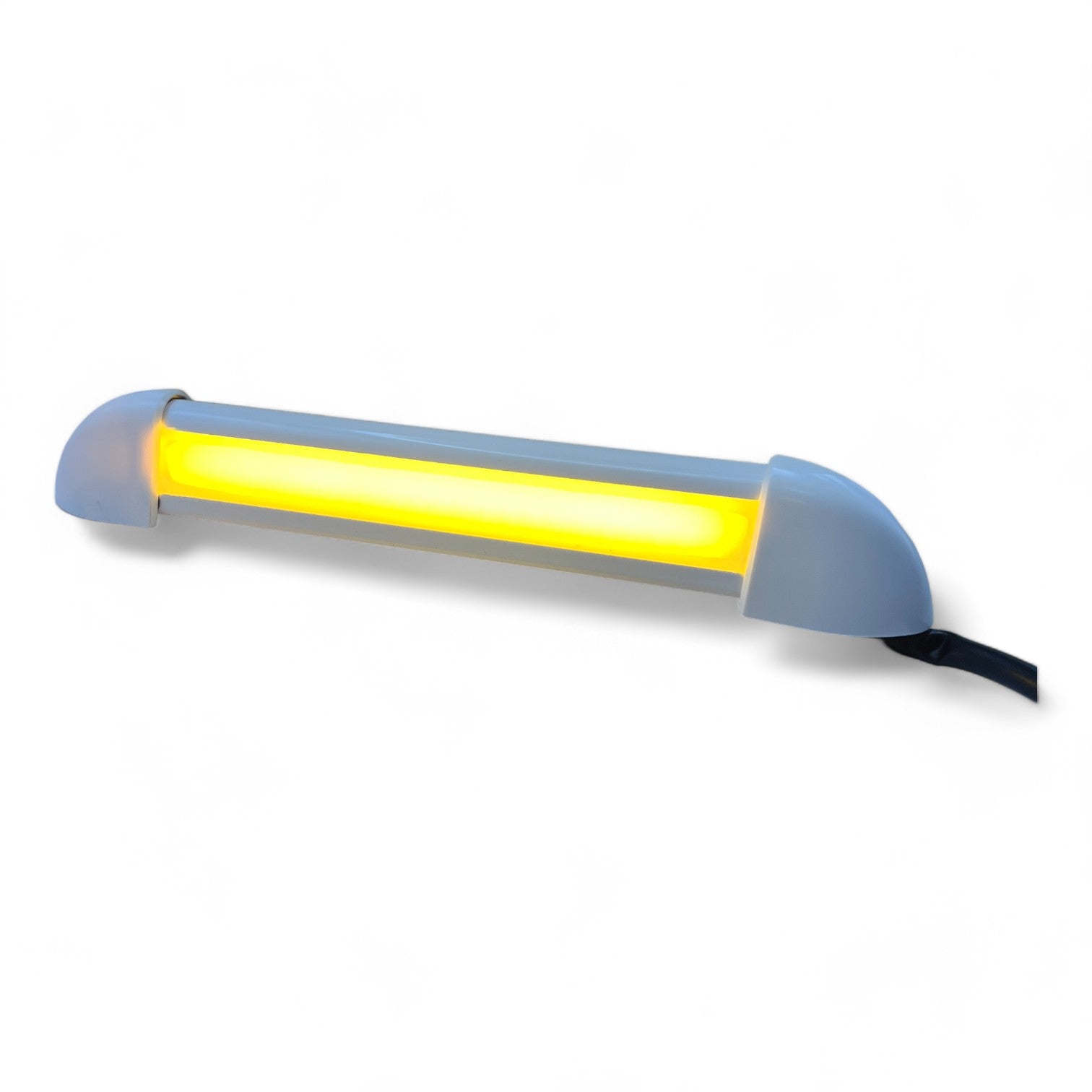close-up of elegant white 12v exterior LED lamp