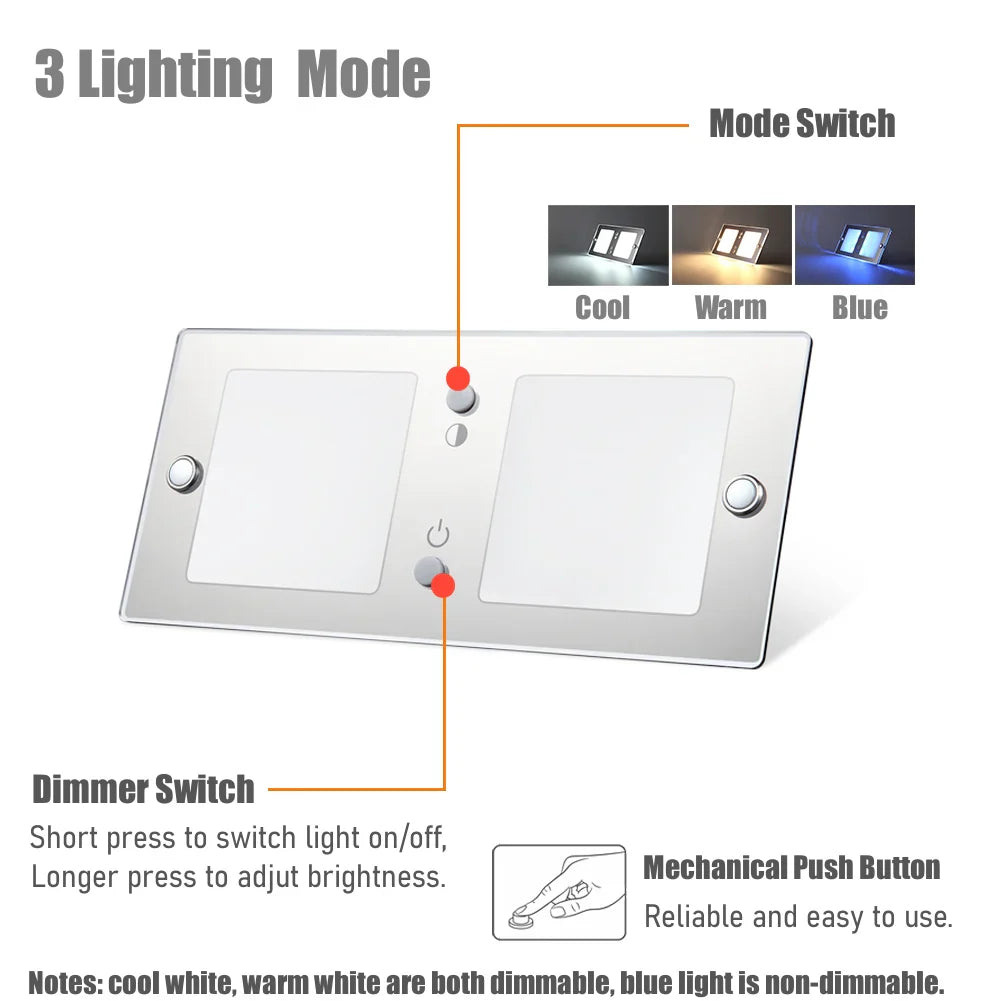 flat LED ceiling panel shown plainly