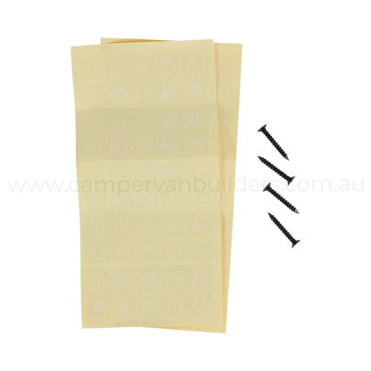 compact illuminated 3 way rocker switch panel for caravan switch panel installations