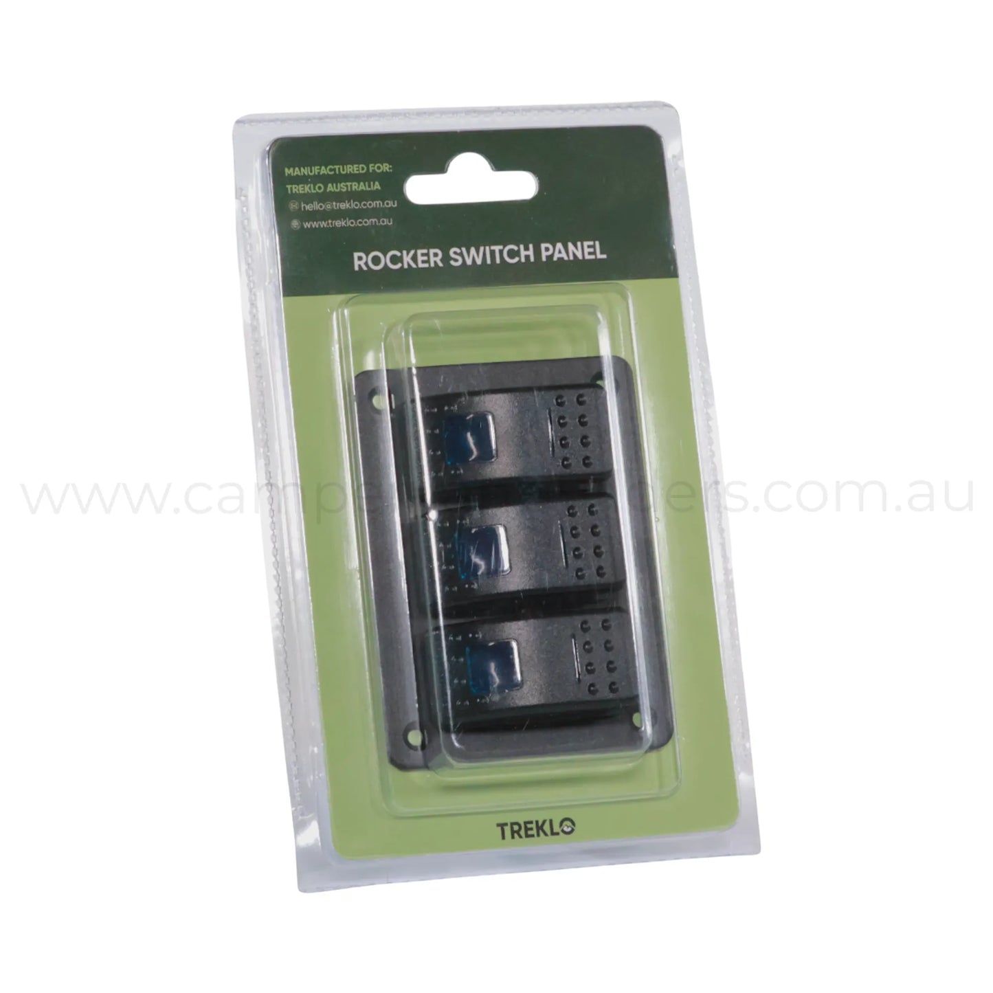 dual led 3 way rocker switch panel suitable for rv dashboards and switch banks