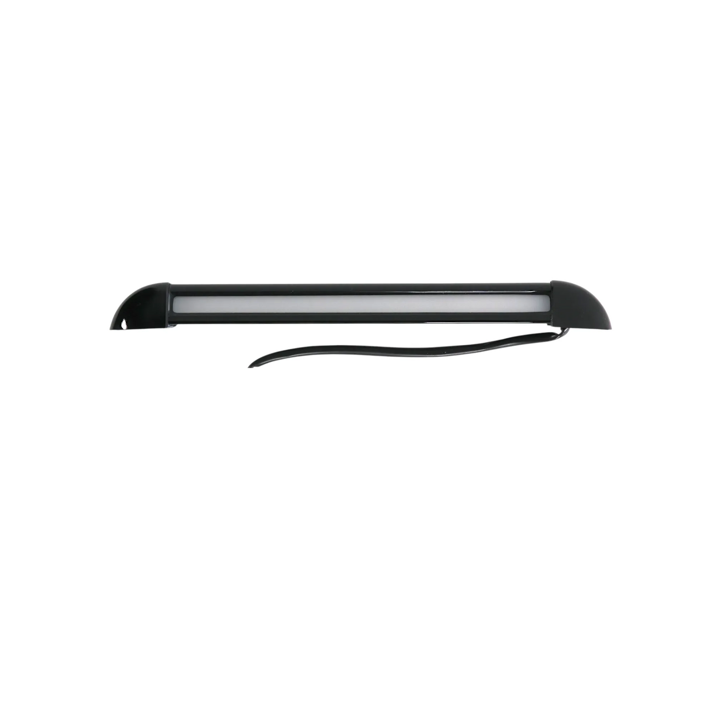 close-up of sleek black 36cm LED exterior lamp