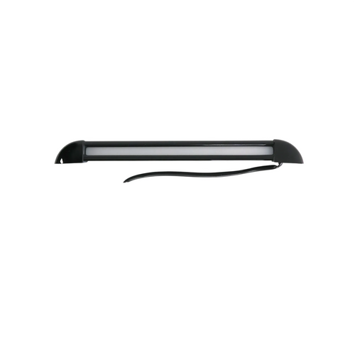 close-up of sleek black 36cm LED exterior lamp