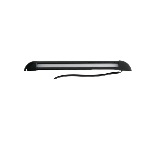 close-up of sleek black 36cm LED exterior lamp