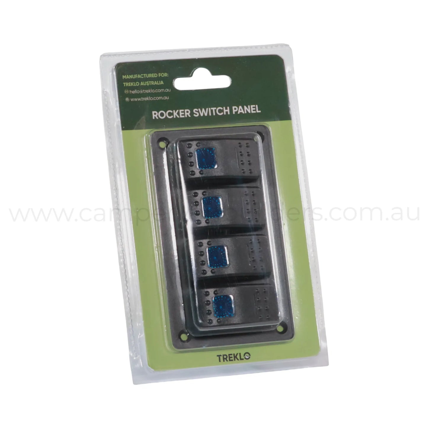 dual led 4 way rocker switch panel suitable for rv dashboards and switch banks
