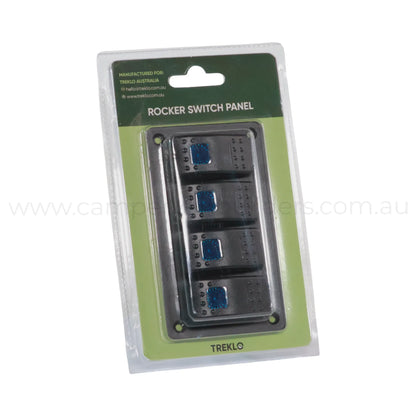 dual led 4 way rocker switch panel suitable for rv dashboards and switch banks