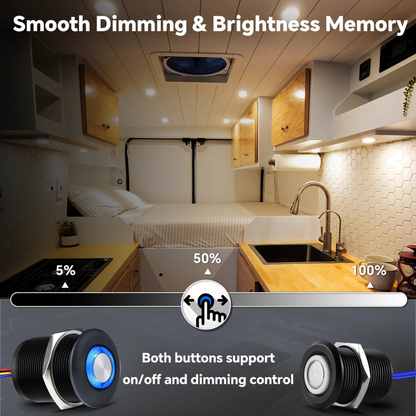 LED Black Dimmer Switch and Slave