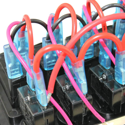 caravan 8 switch panel for accessory control with circuit breaker protection