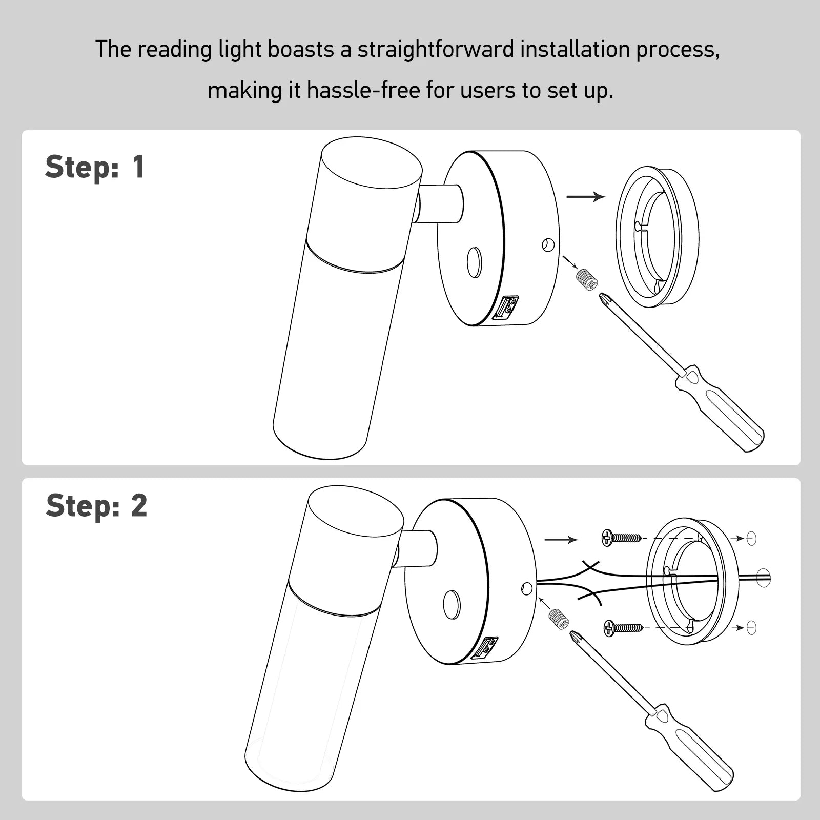 12/24v reading lamp with chrome housing