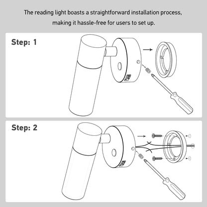 12/24v reading lamp with chrome housing
