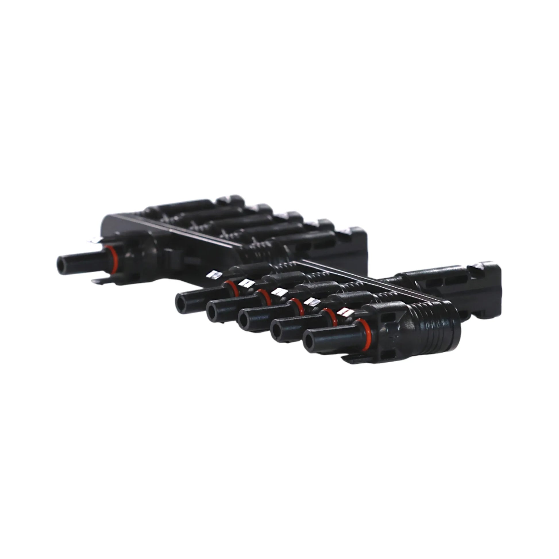 solar panel 5-to-1 connectors beside tools