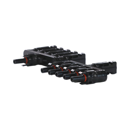 solar panel 5-to-1 connectors beside tools