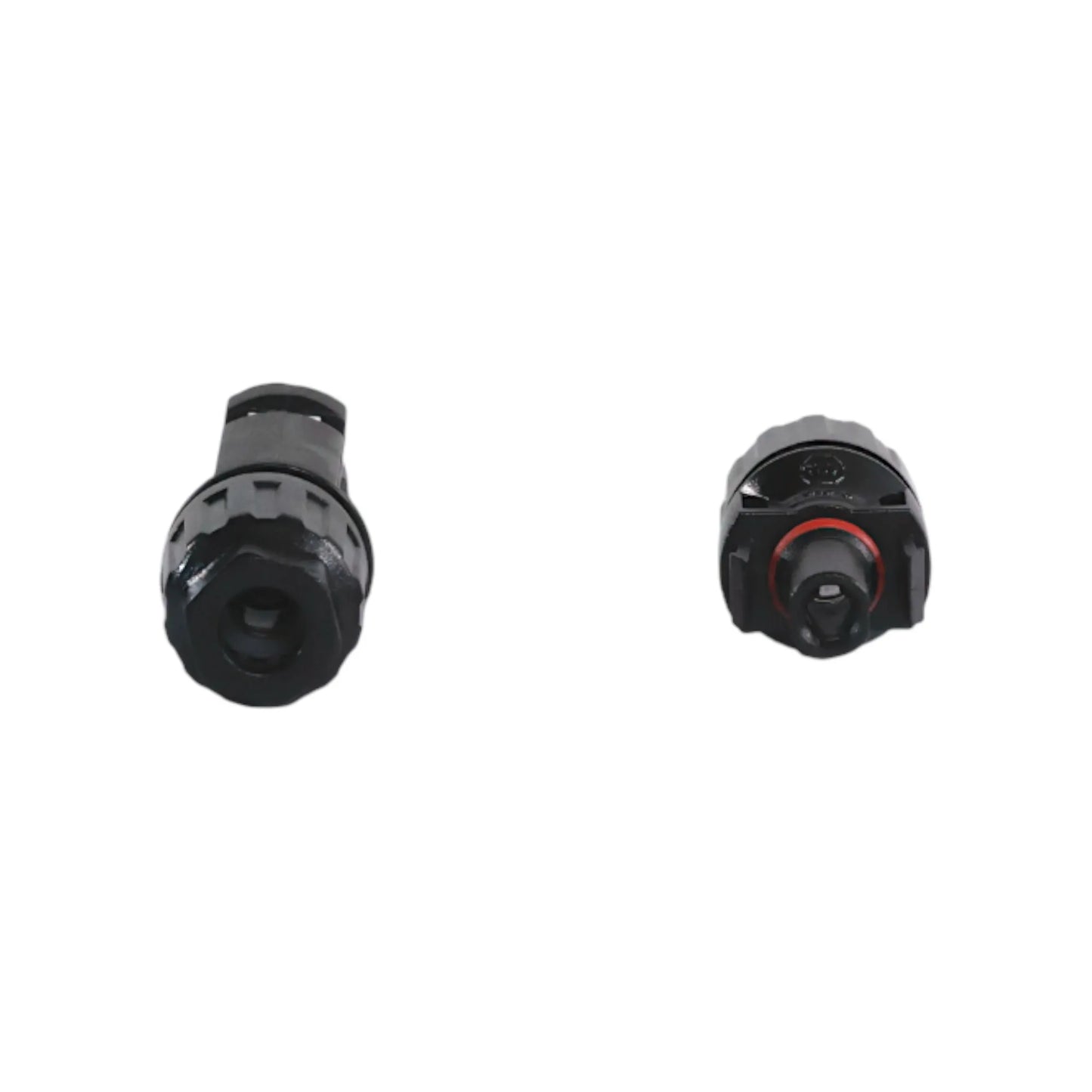 close-up of MC4 male and female connector pair