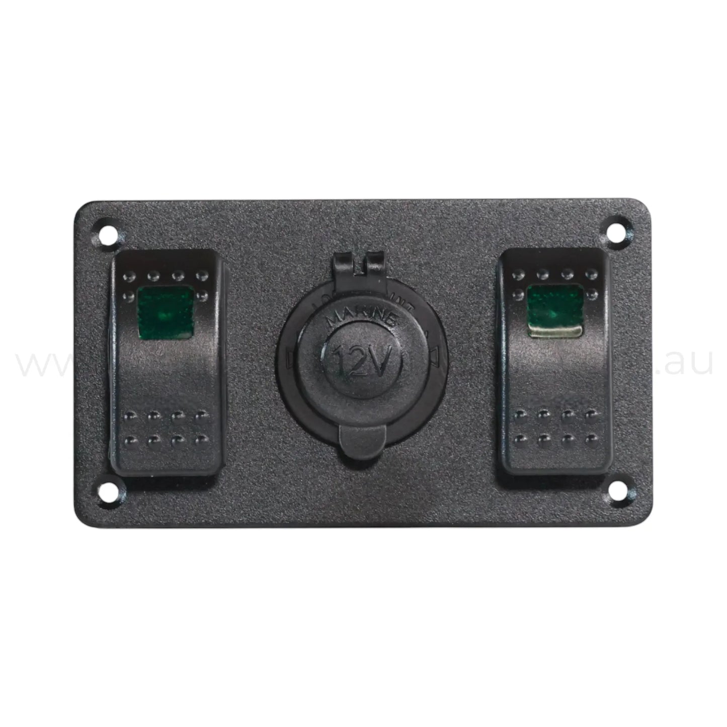 2 Way Rocker Switch Panel With 12v Socket Single LED