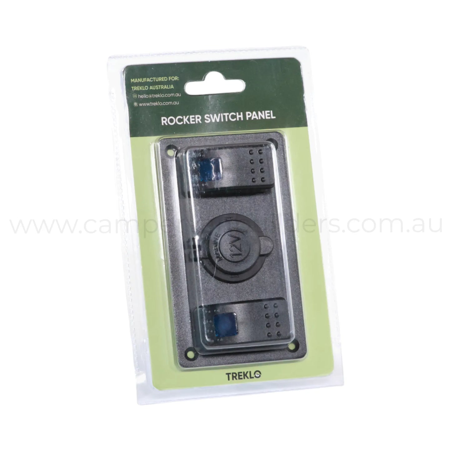 2 Way Rocker Switch Panel With 12v Socket Single LED