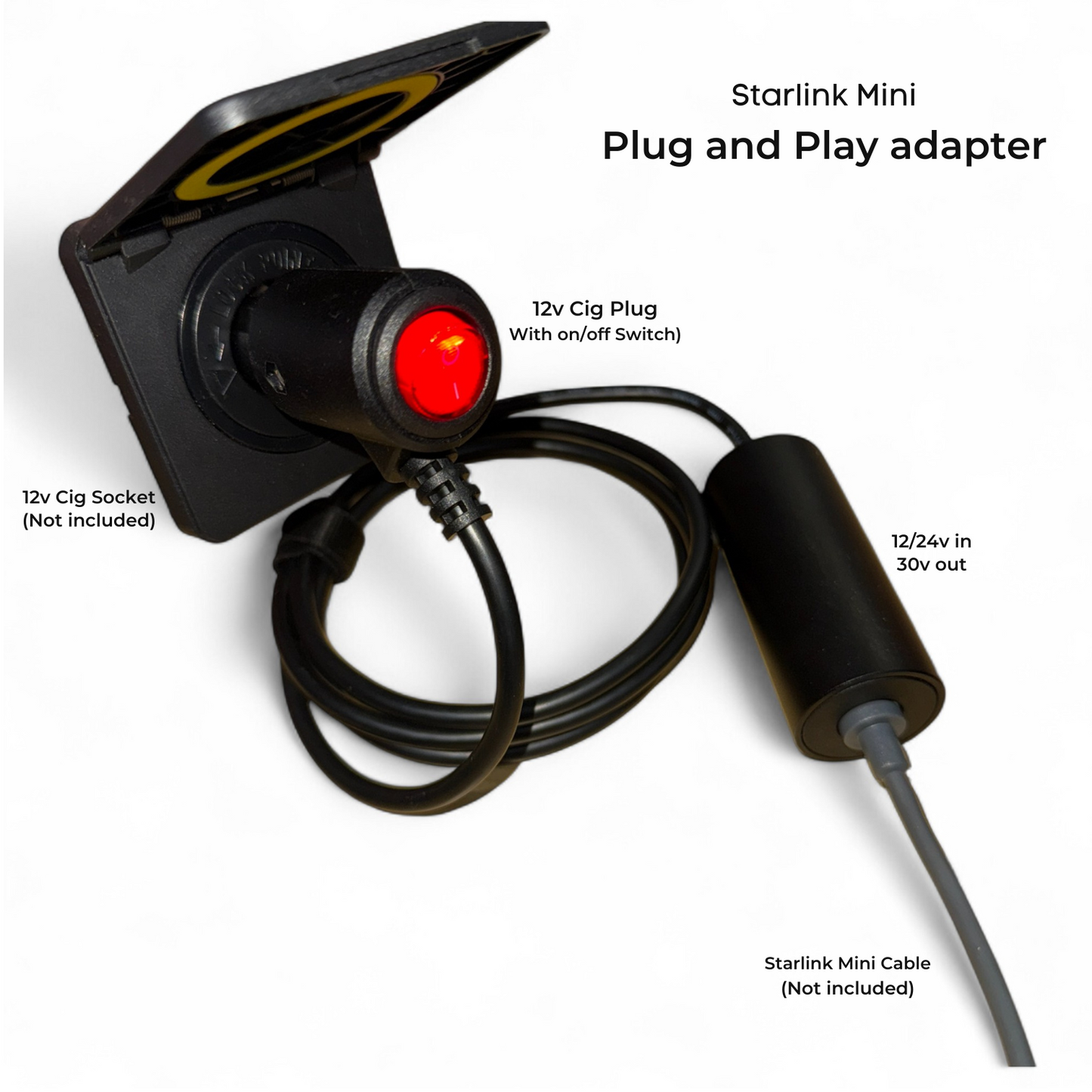 12v Starlink Mini Boosted Plug and Play IP67