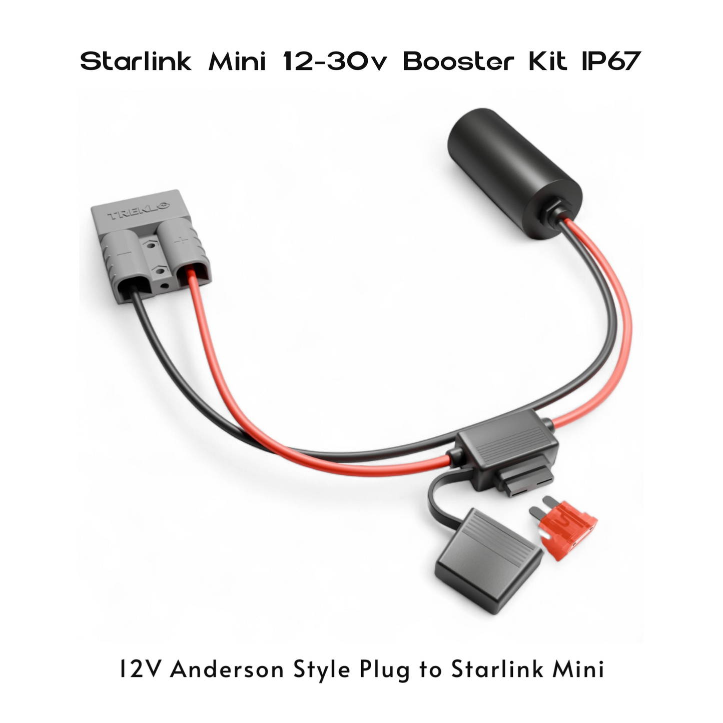 12v Starlink Mini Boosted Plug and Play Anderson Plug IP67